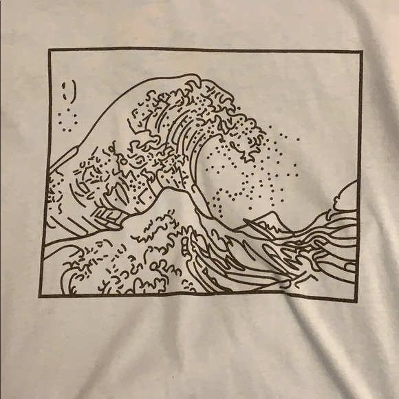 Blue tsunami wave ROMWE top - Picture 2 of 6